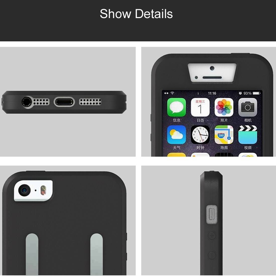 Sportsarmbånd aftageligt foderal iPhone 5 & 5S & SE