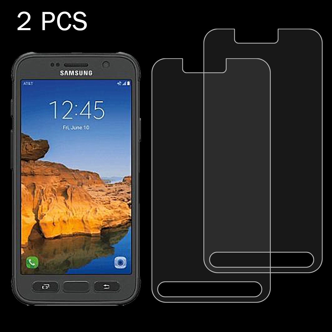 Glasskåner Samsung Galaxy S7 Active - 2-Pak tempereret 0.26mm 9H