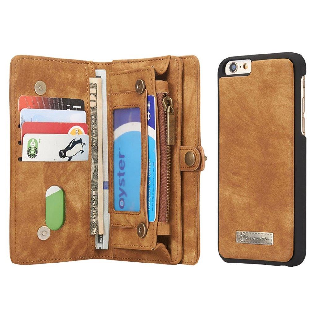 CaseMe Leather Billfold iPhone 6 & 6s - Magnetfunktion, 10 kort, møntrum