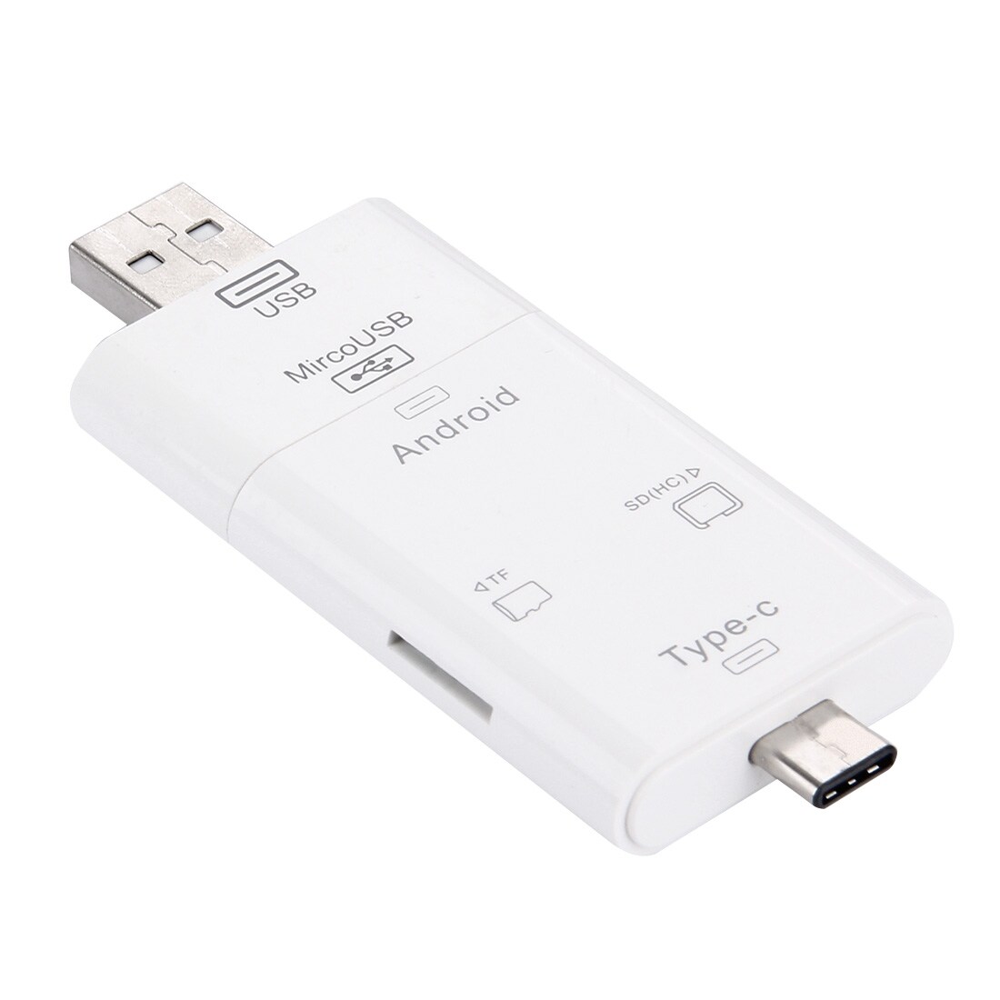 USB 3.1 Typ C til Micro USB +  Micro SD kortlæser OTG & USB Adaptor