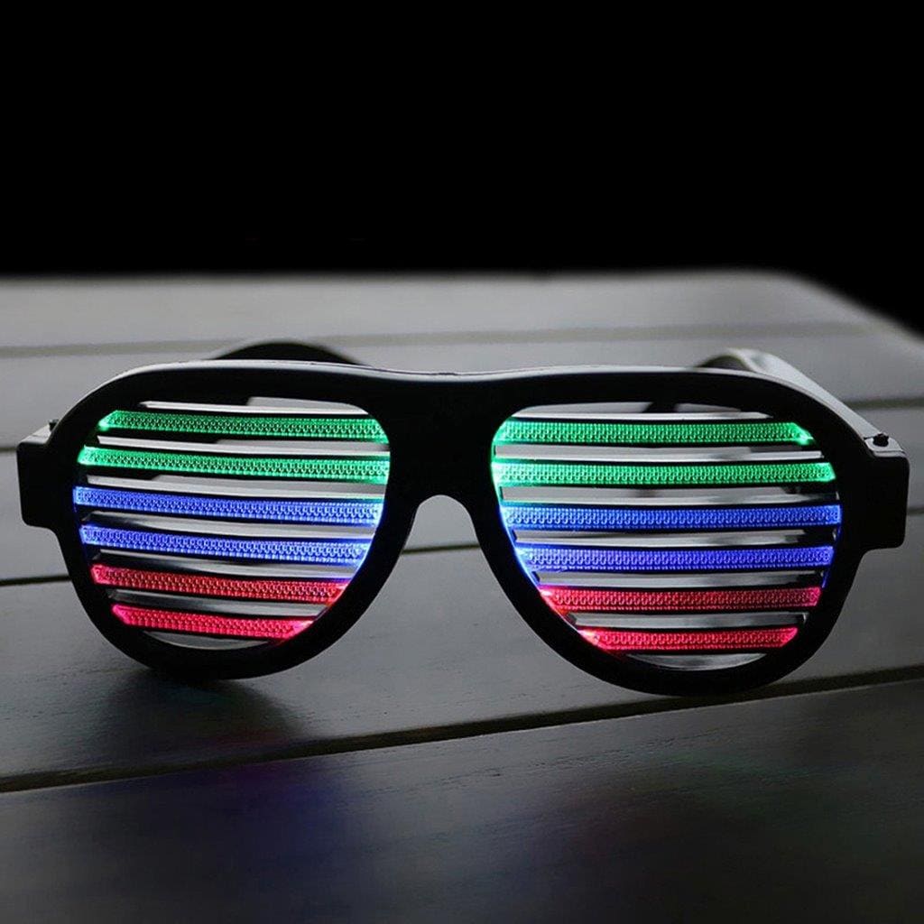 LED Lysende Partybriller - Blinker i Takt til Musikken