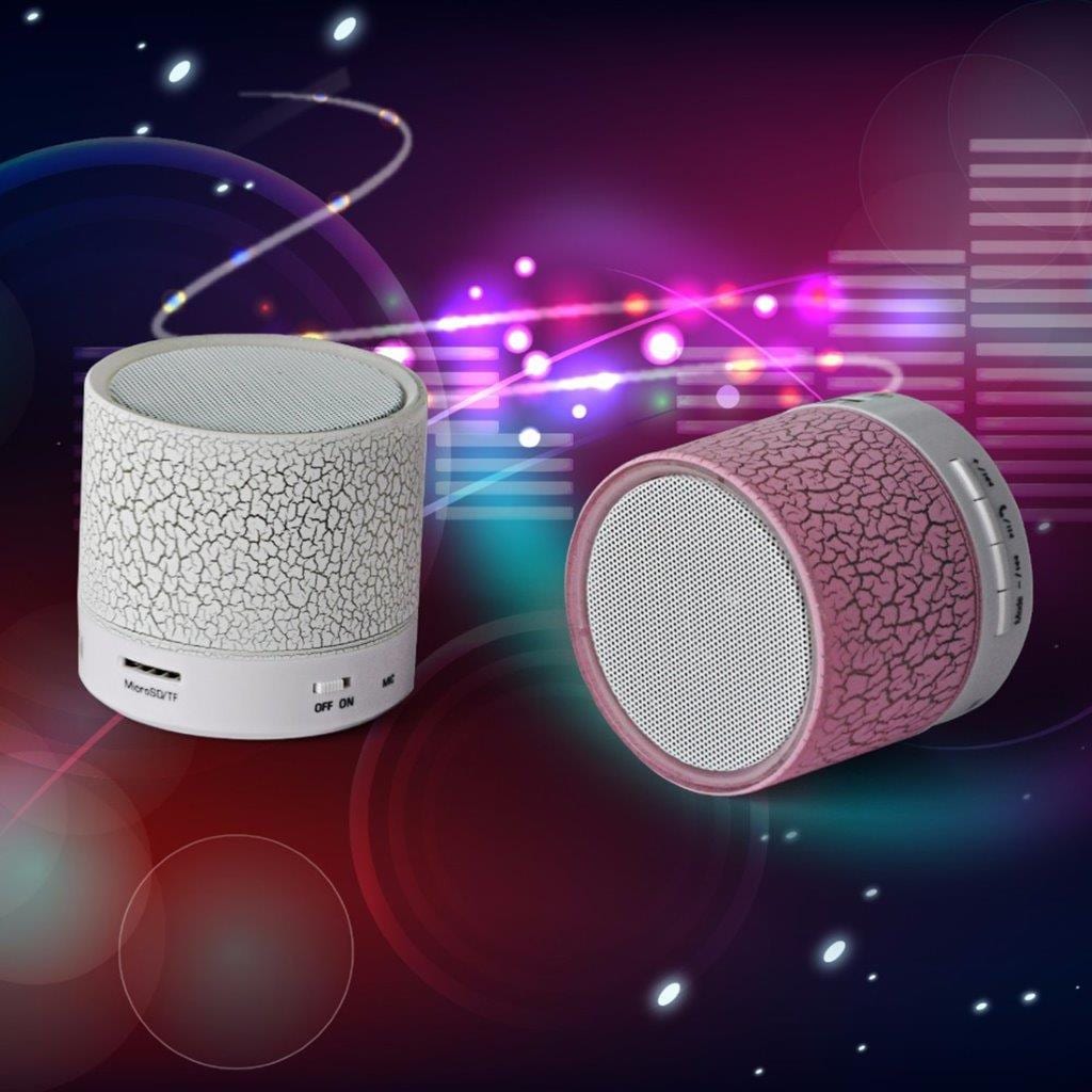 Mini LED Bluetooth Stereo Højttaler med Mic & AUX IN - Blå