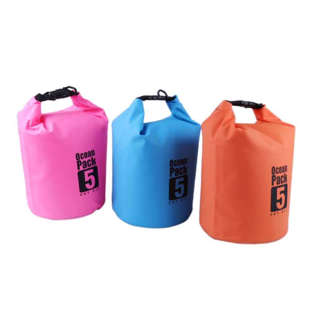 Vandtæt Taske / Dry Bag - 5 Liter Blå Tørpose