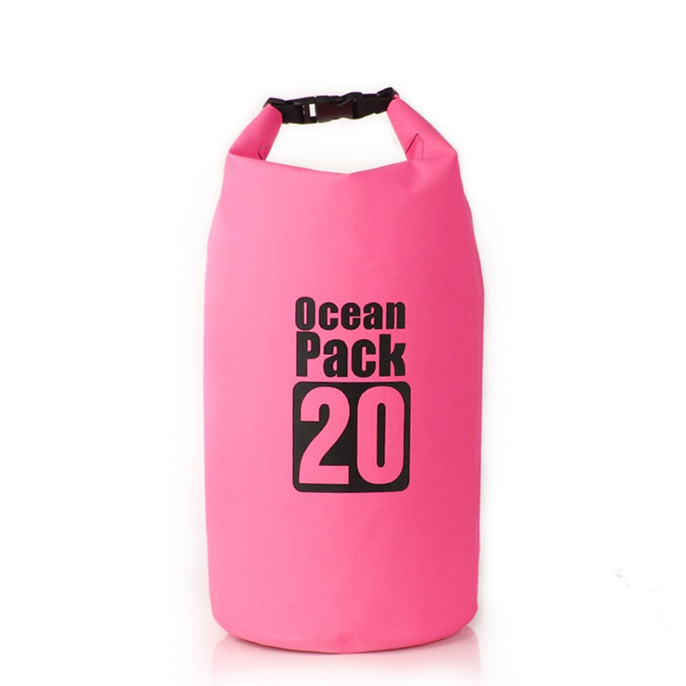 Vandtæt Taske / Dry Bag - 10 Liter Lyserød Tørpose