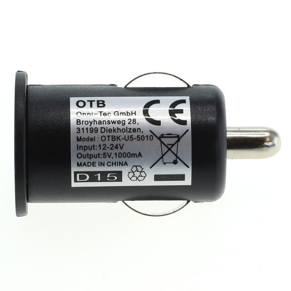 Biloplader 5V USB Mini - 1A