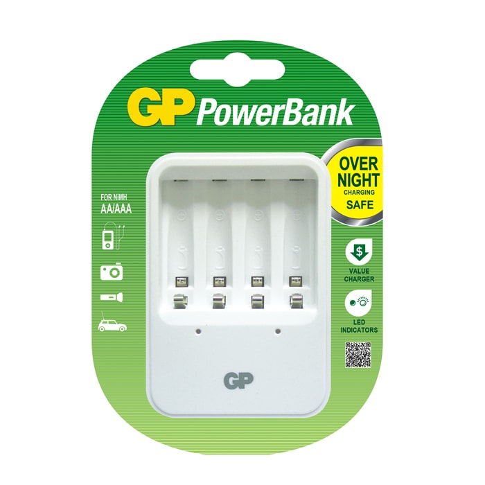GP PowerBank PB420 - Oplader til AA / AAA Batterier
