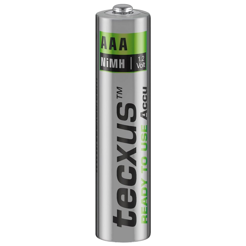 Tecxus AAA Genopladeligt Batteri - 800 mAh Pakke med 4 stk.