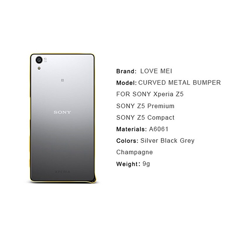 LOVE MEI Metal Bumpercover Sony Xperia Z5