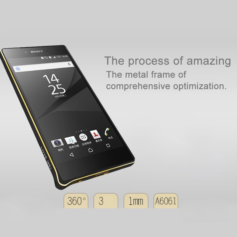 LOVE MEI Metal Bumpercover Sony Xperia Z5