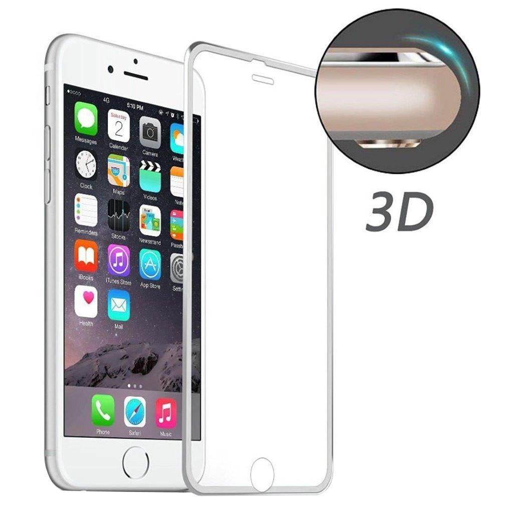 Buet Hærdet Glasbeskyttelse iPhone 6 / 6s - Sølv