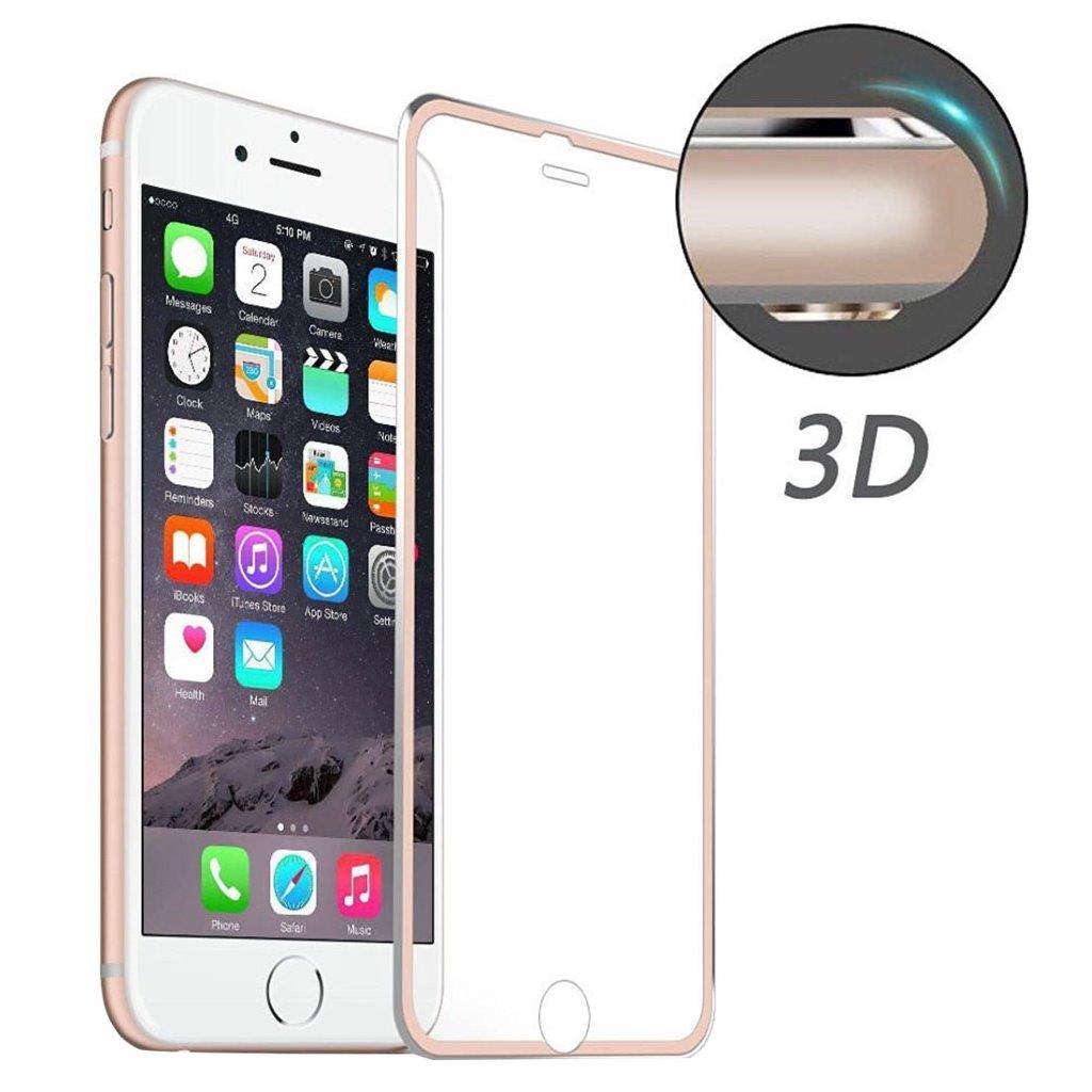 Buet Hærdet Glasbeskyttelse iPhone 6 / 6s - Rosa Guld