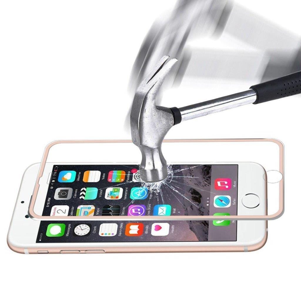 Buet Hærdet Glasbeskyttelse iPhone 6 / 6s - Rosa Guld