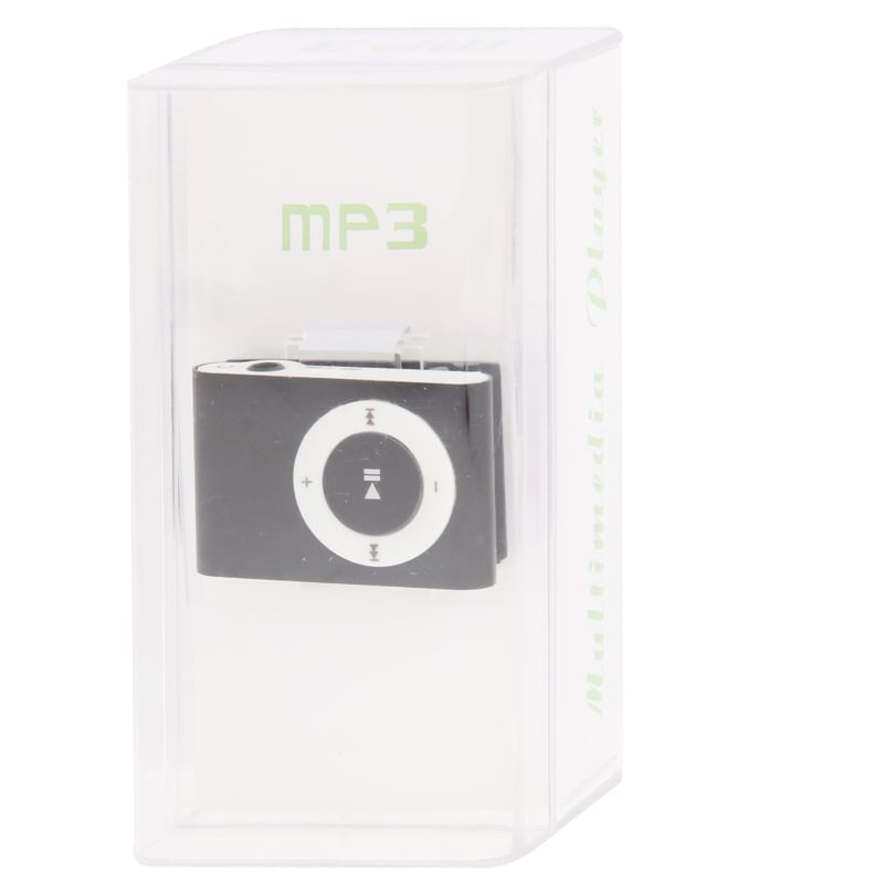 MP3 Afspiller med Metalclips - Sort