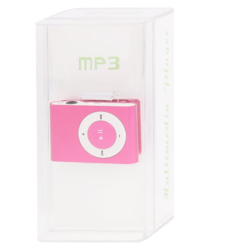 MP3 Afspiller med Metalclips - Lyserød