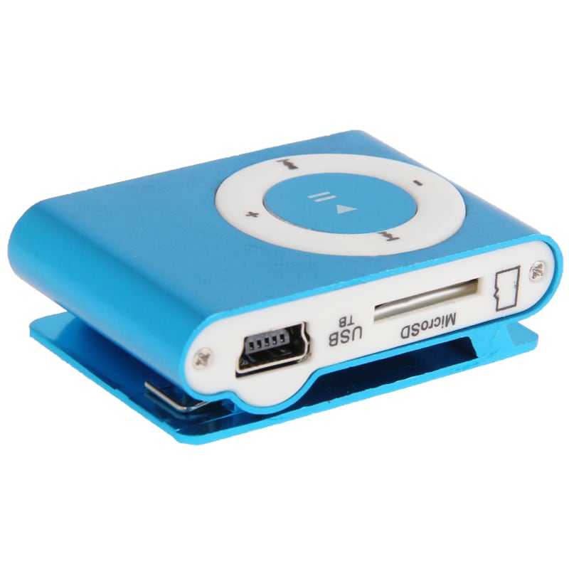 MP3 Afspiller med Metalclips - Skyblue