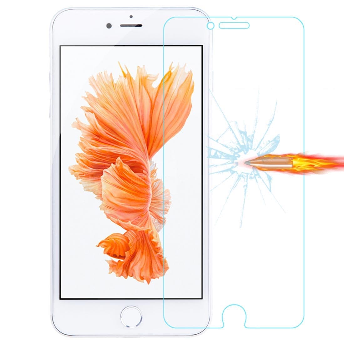 Nillkin iPhone 7 Hærdet Glas - Blåfarvede Kanter