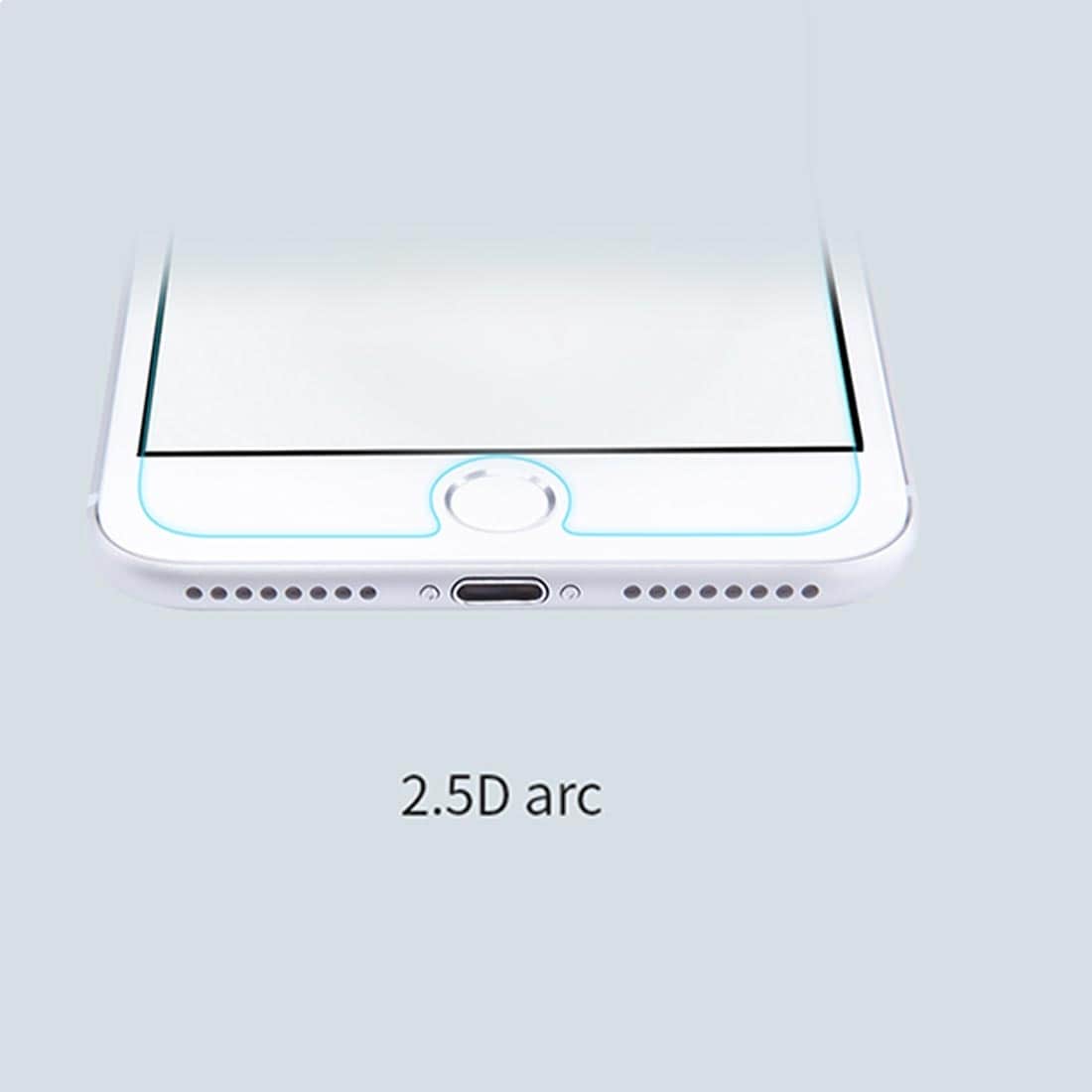 Nillkin iPhone 7 Hærdet Glas - Blåfarvede Kanter