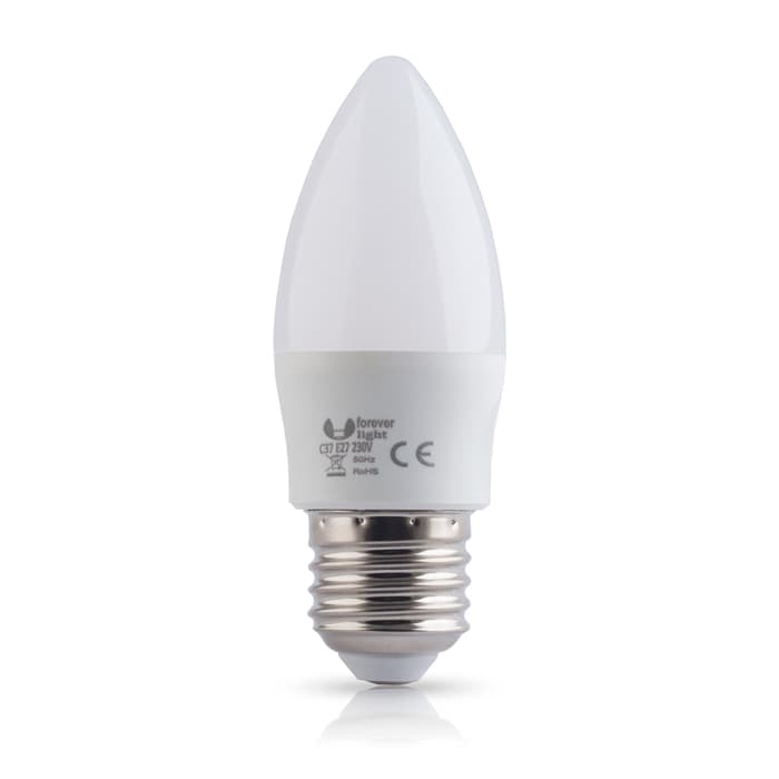 LED-pære C37 E27 7W 230V varm hvid