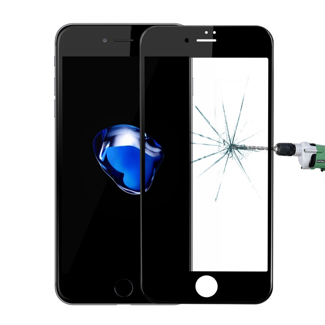 iPhone 8 Plus / 7 Plus Ultratynd skærmskåner i glas som dækker hele skærmen