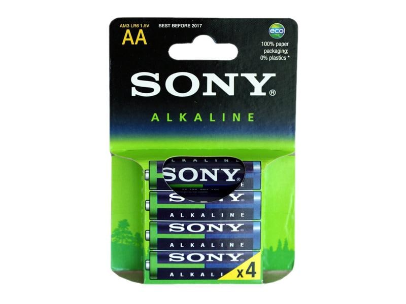 Sony Alkaline AA-Batterier - 4-pak