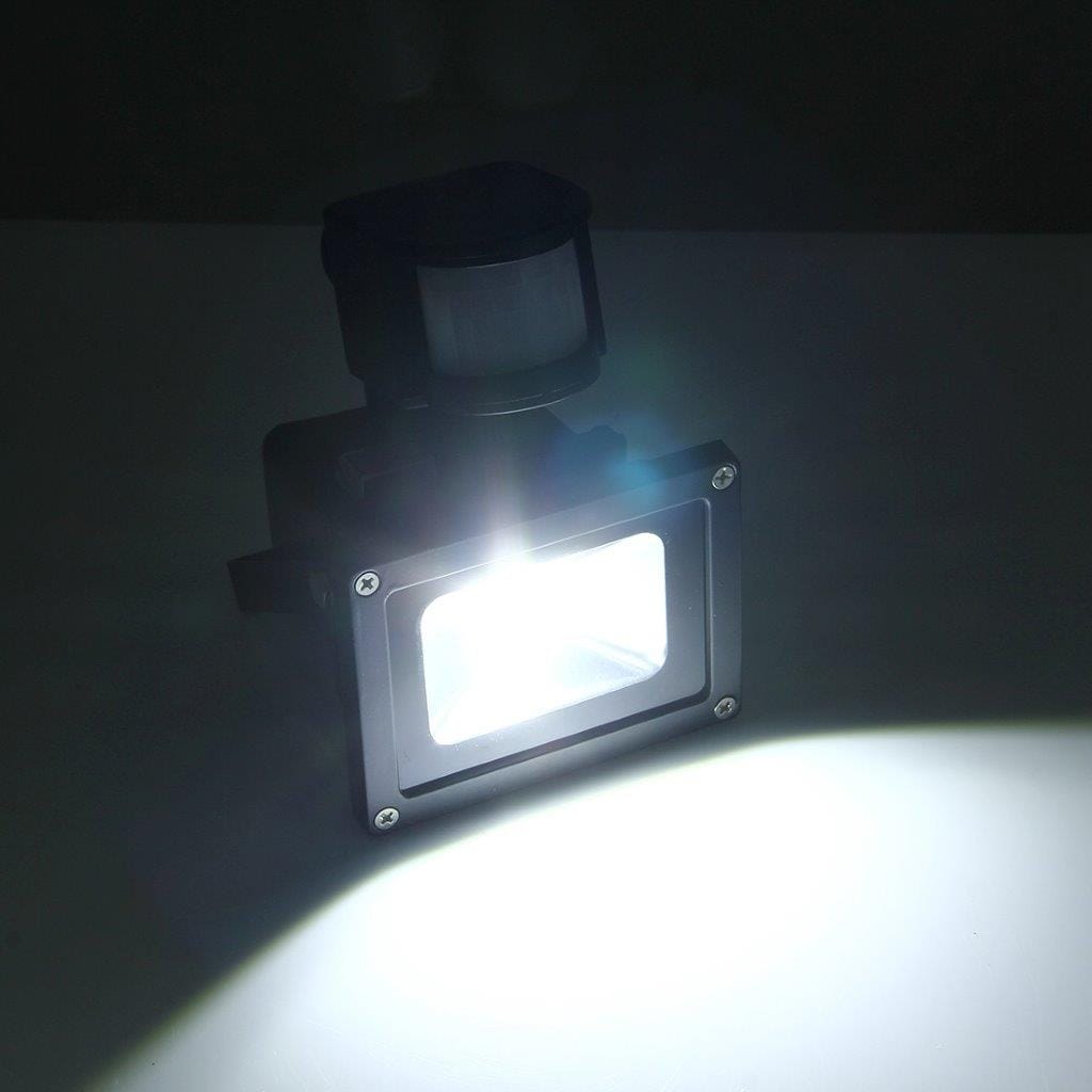 Solcelledrevet LED Lampe Udebelysning 10W med bevægelsessensor