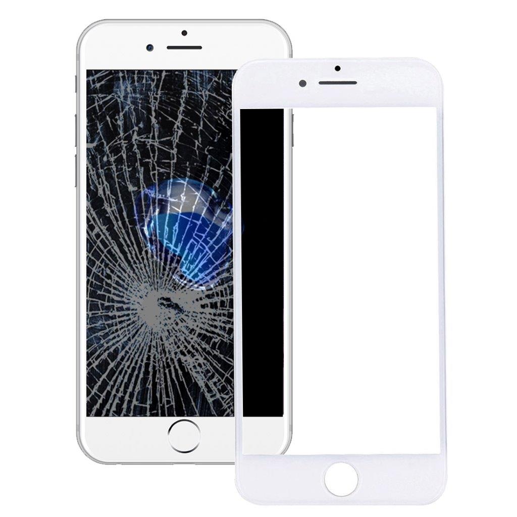 Glas iPhone 7 med Ramme - Hvid
