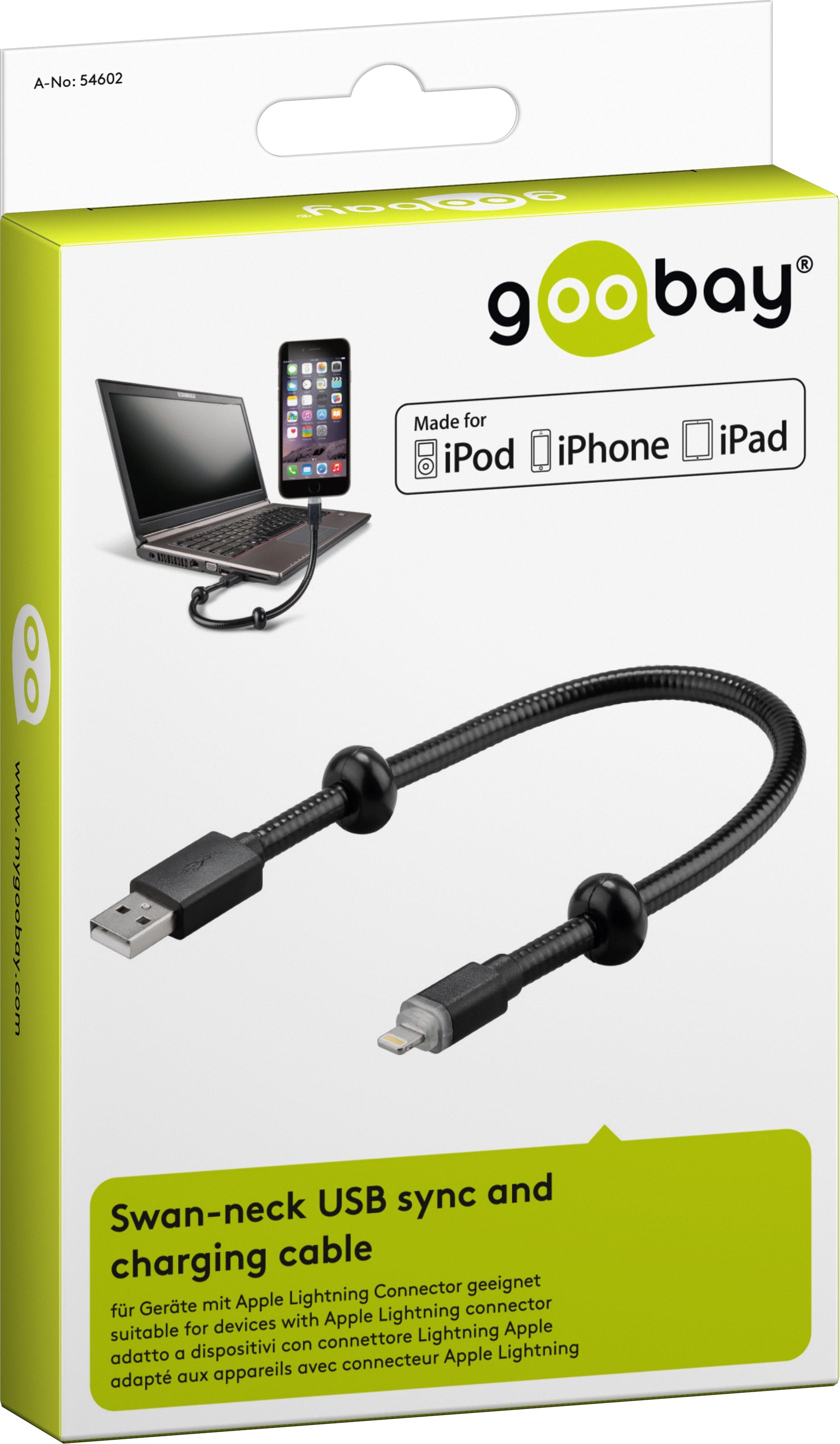 Gooseneck Lightning USB kabel  for Apple