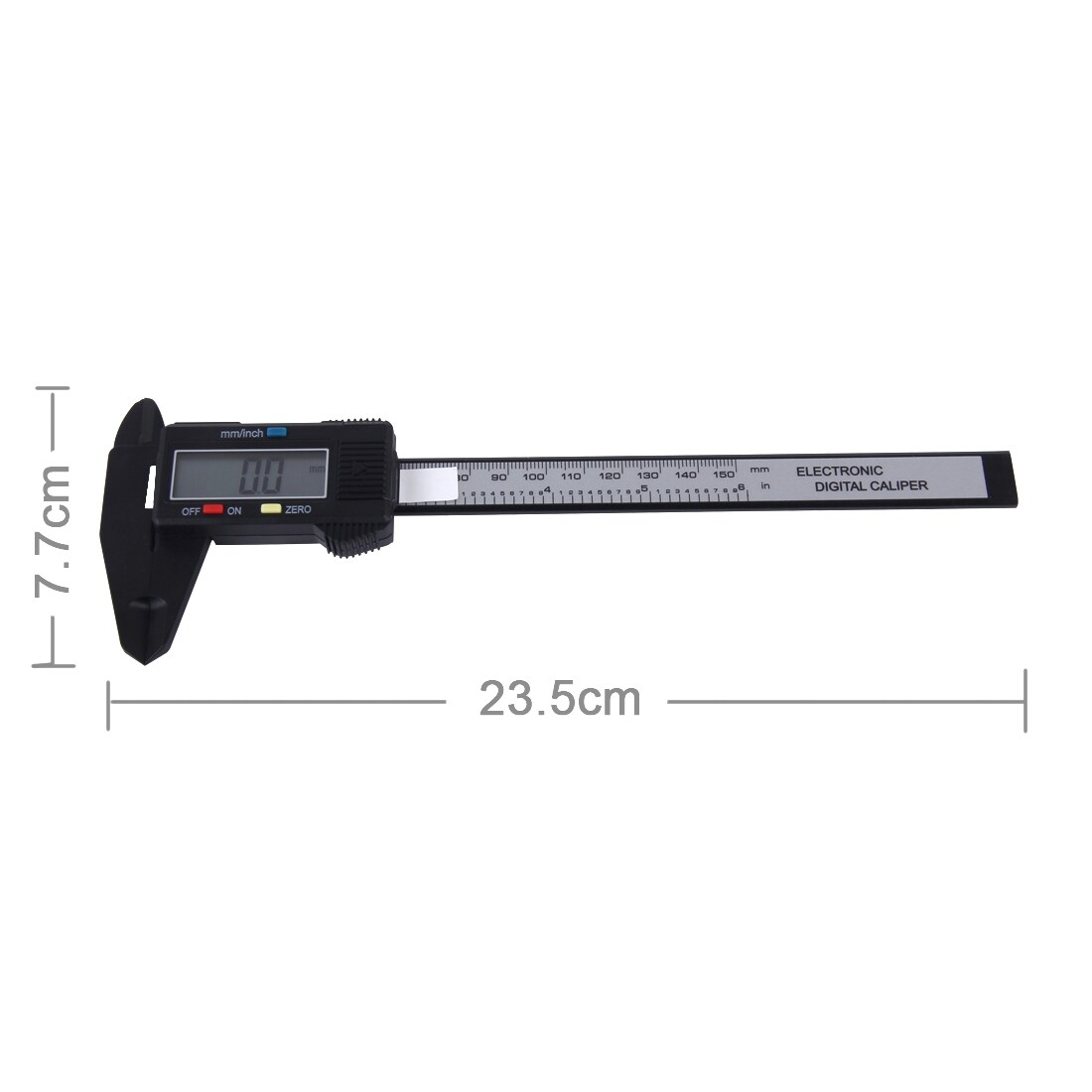 Digital skydelære 150 mm med LCD-display