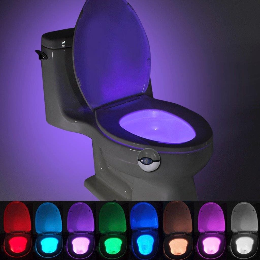 Bevægelsesaktiveret Natlampe til Toilettet - 7 Farver