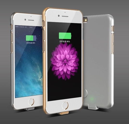 Battericover / Batterietui iPhone 6 Plus - Sølv