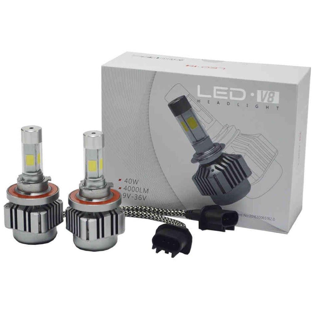 LED Strålekaster H13 36W 4800lm 6000K - Pakke med 2 stk. Headlight Pære
