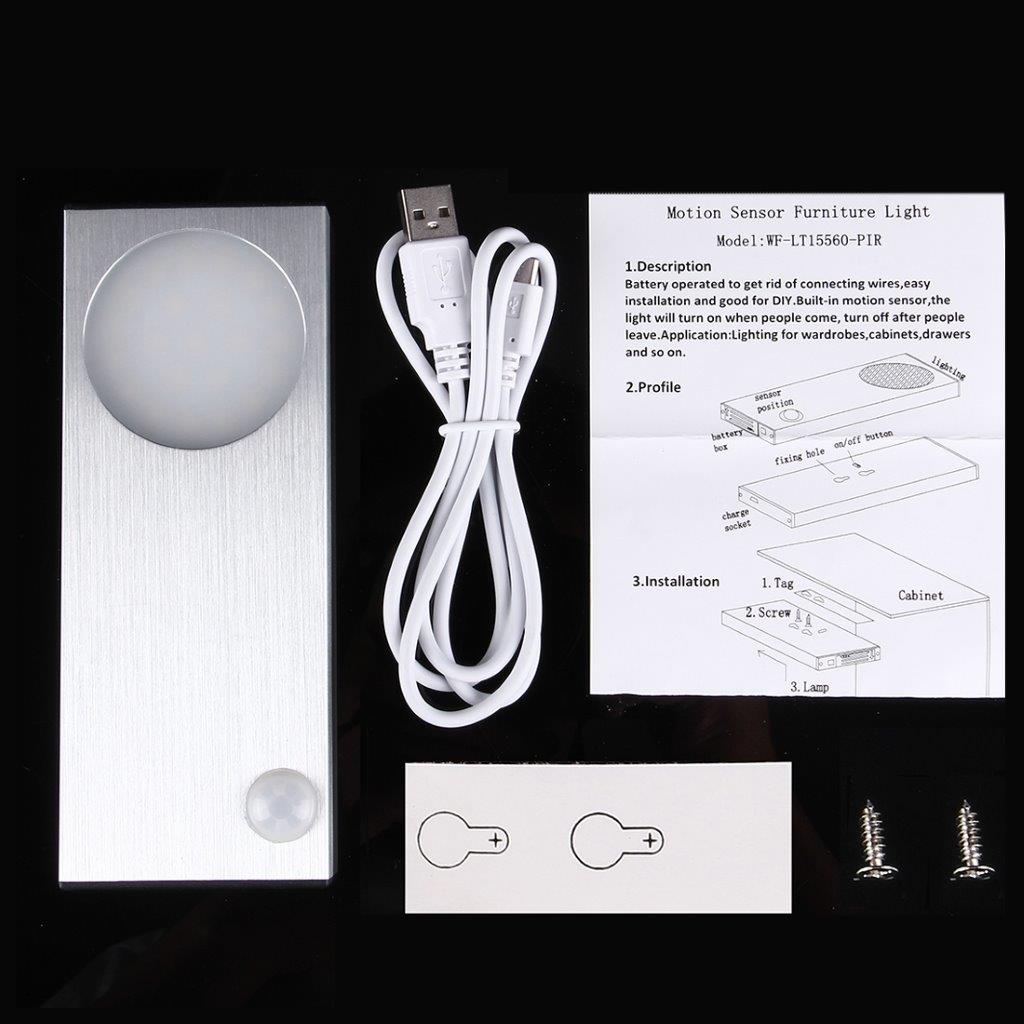 Sensorstyret Genopladelig Trådløs LED Belysning