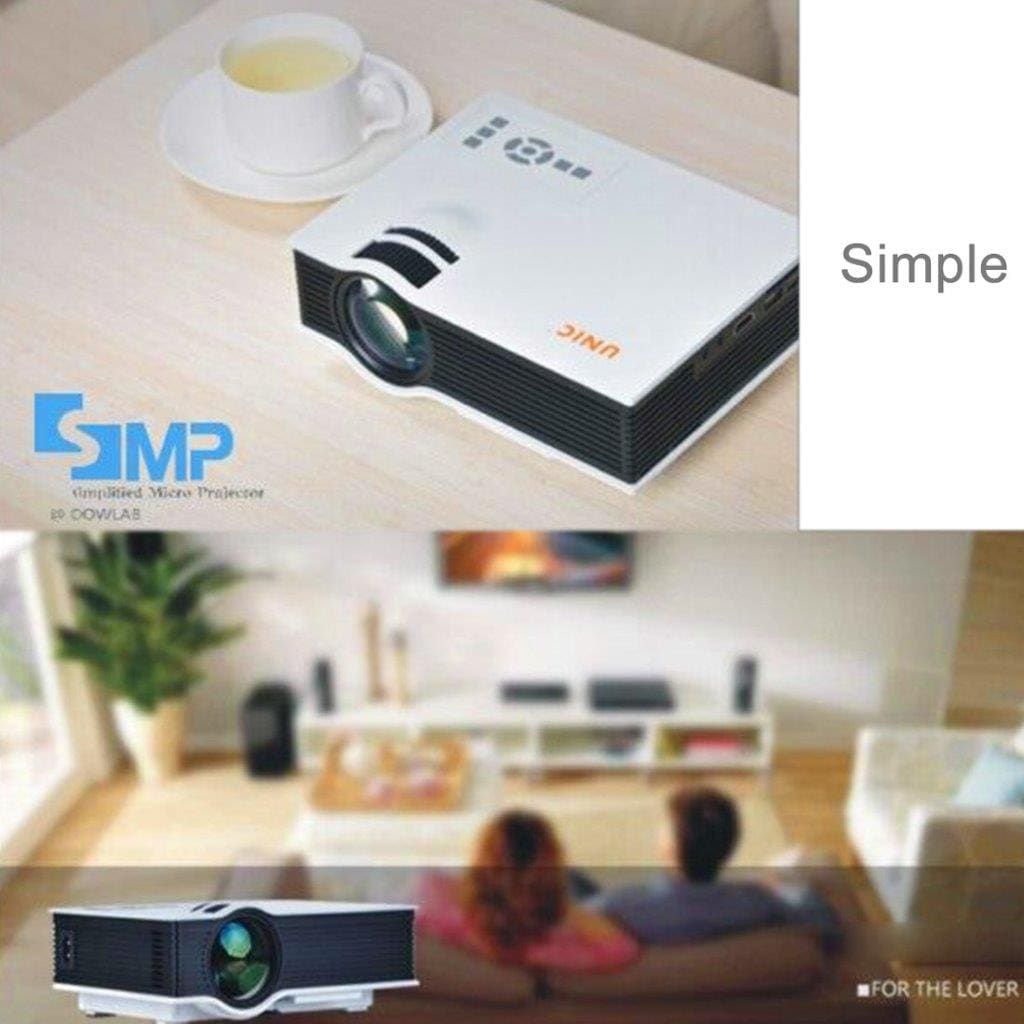 Digital LED Projektor 800 Lumen - Fjernbetjening / USB / SD / VGA / HDMI