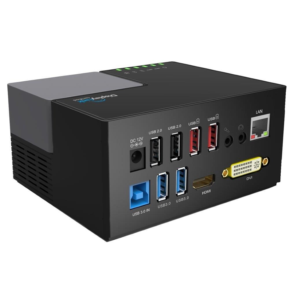 WaveLink USB 3.0 Hub Universal Dockingstation med DVI & HDMI & Netværk & USB Porte