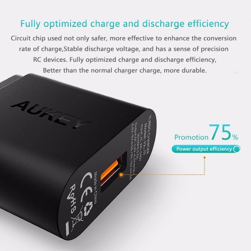 Aukey PA-T9 Vægadapter Qualcomm Quick Charge 3.0