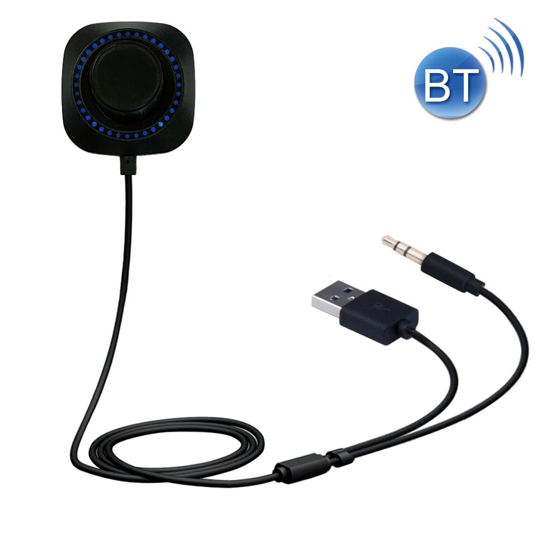 Bil Bluetooth 4.1 modtager - Mic & LED til iPhone