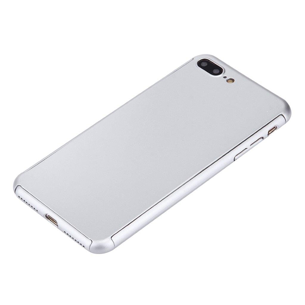 Mobilfoderal 360 beskyttelse til iPhone 7 Plus - Inkl. glasskåner - Sølv