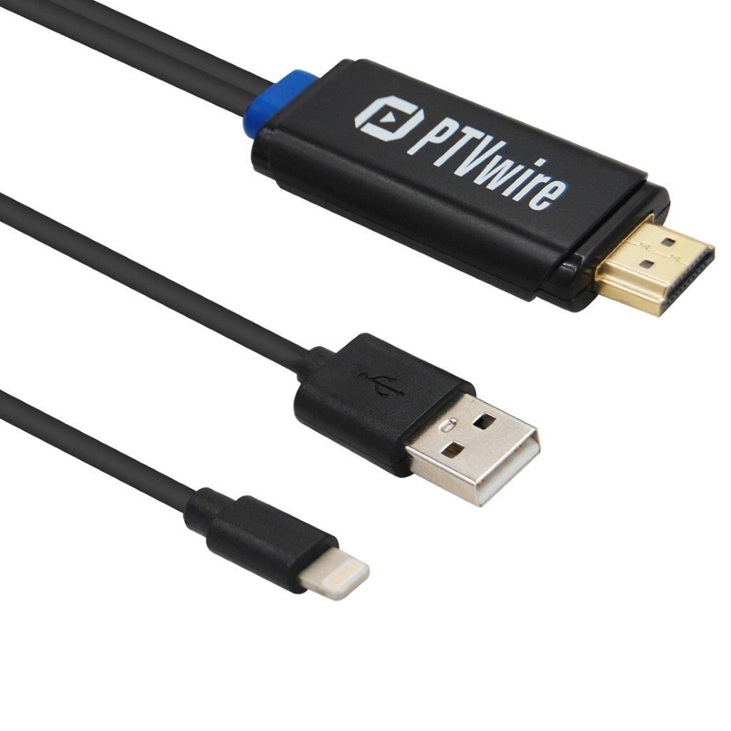 HDMI Adaptorkabel for iPhone med usb-opladning