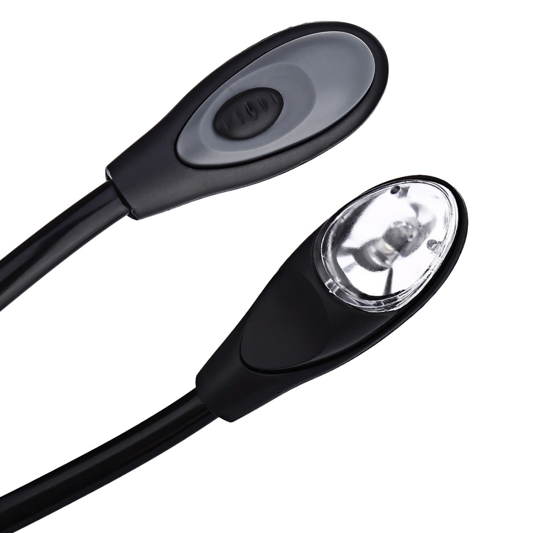 LED-læselampe med klips og fleksibel svanehals