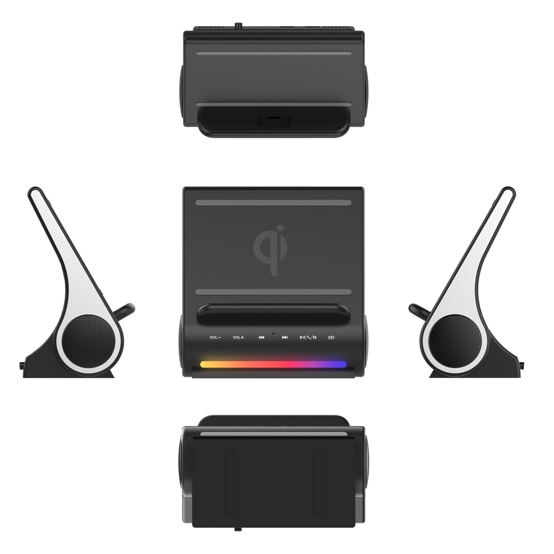 AZPEN Bluetooth Højttaler med Qi Dockingstation