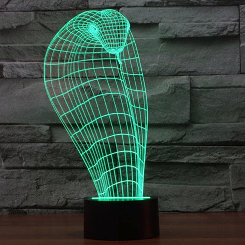 Cobra Illusion 3D-lampe - 7 Farver