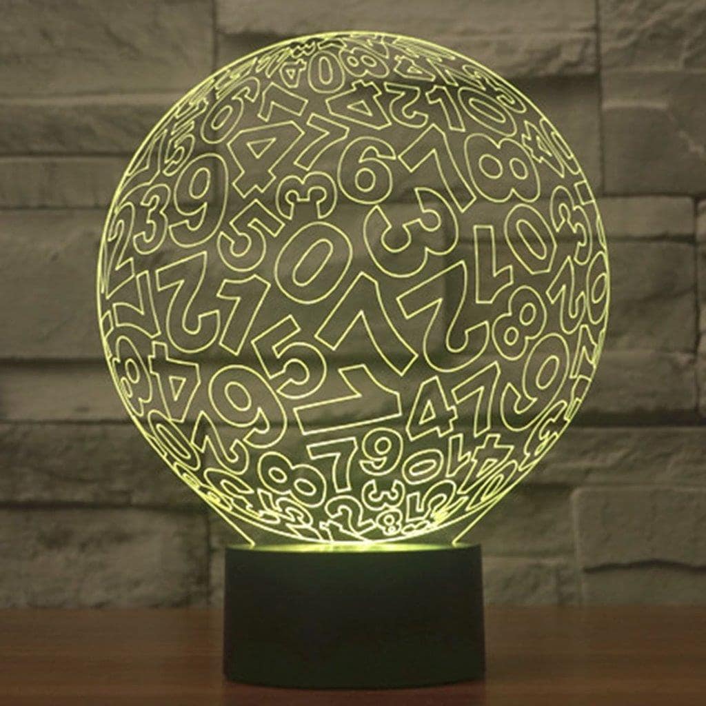 Tal Illusion 3D-lampe - 7 Farver