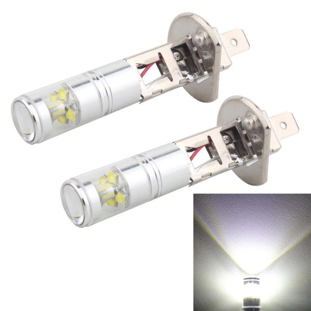 LED Dæmpbart Lys H1 30W 600lm 6000K 6 CREE LED - Pakke med 2 stk.