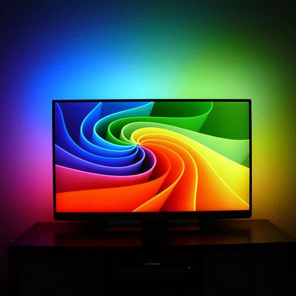 TV LED Lyskæde 14.4W 60 LED SMD 5050 USB - RGB Lys