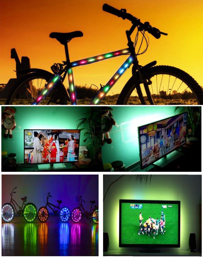 LED bag TV 7.2W 30 LED SMD 5050 USB - RGB Lys