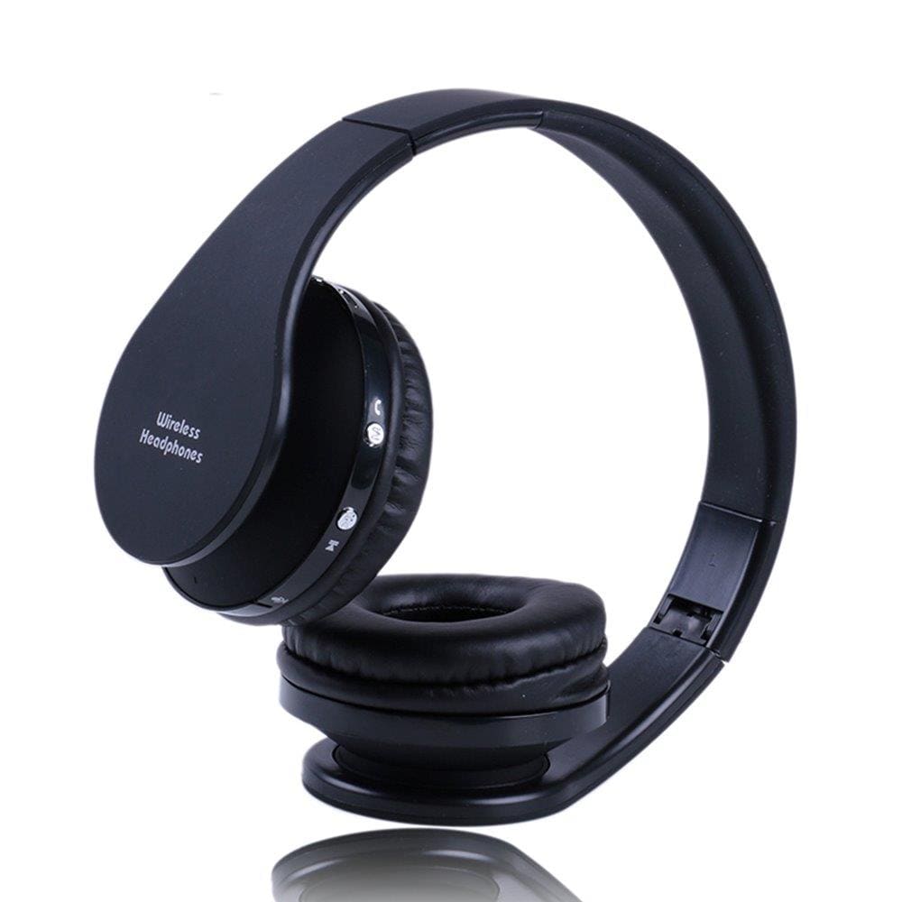 Kraftfuldt Bluetooth Stereoheadset Sammenklappelig - Sort
