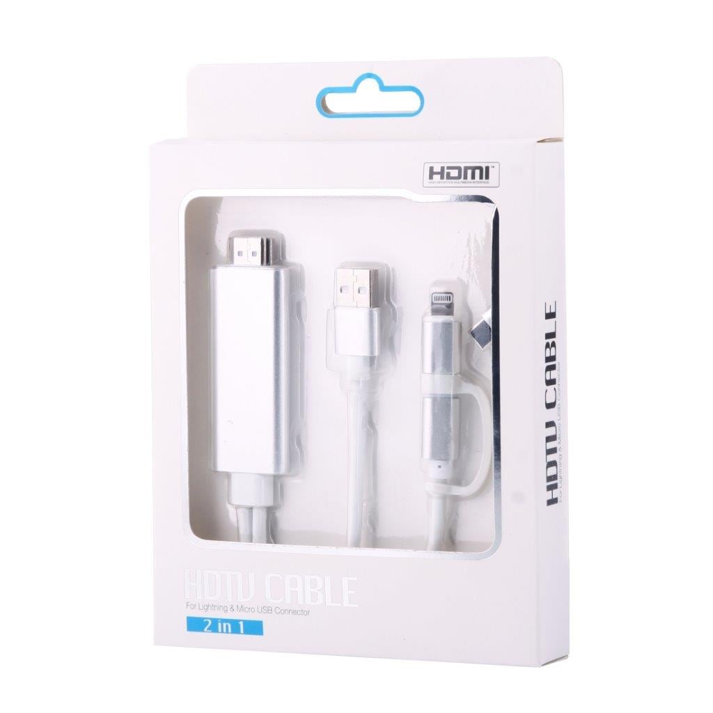 HDMI Adapter til Mobiltelefon 3-i-1 Micro USB & 8-pin & Type-C