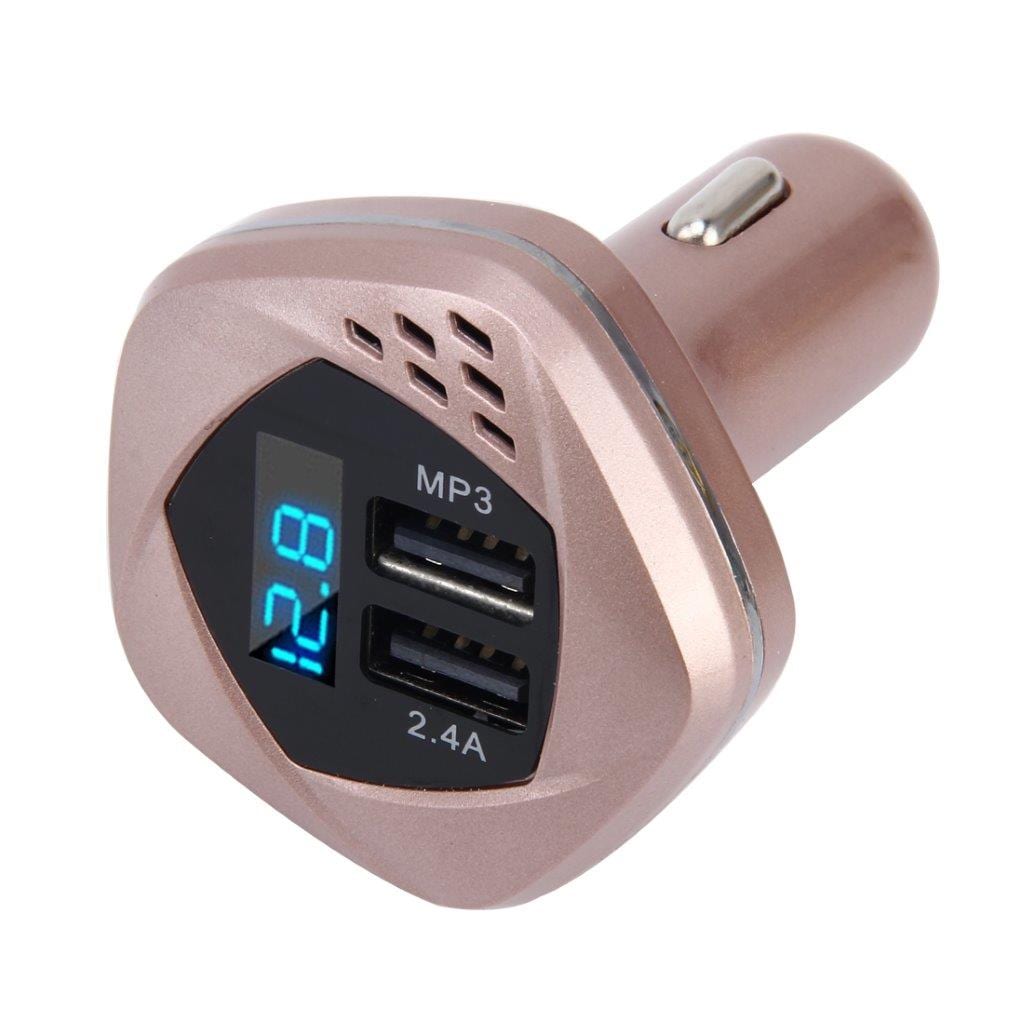 USB-oplader Bil + Bluetooth + Voltmåler