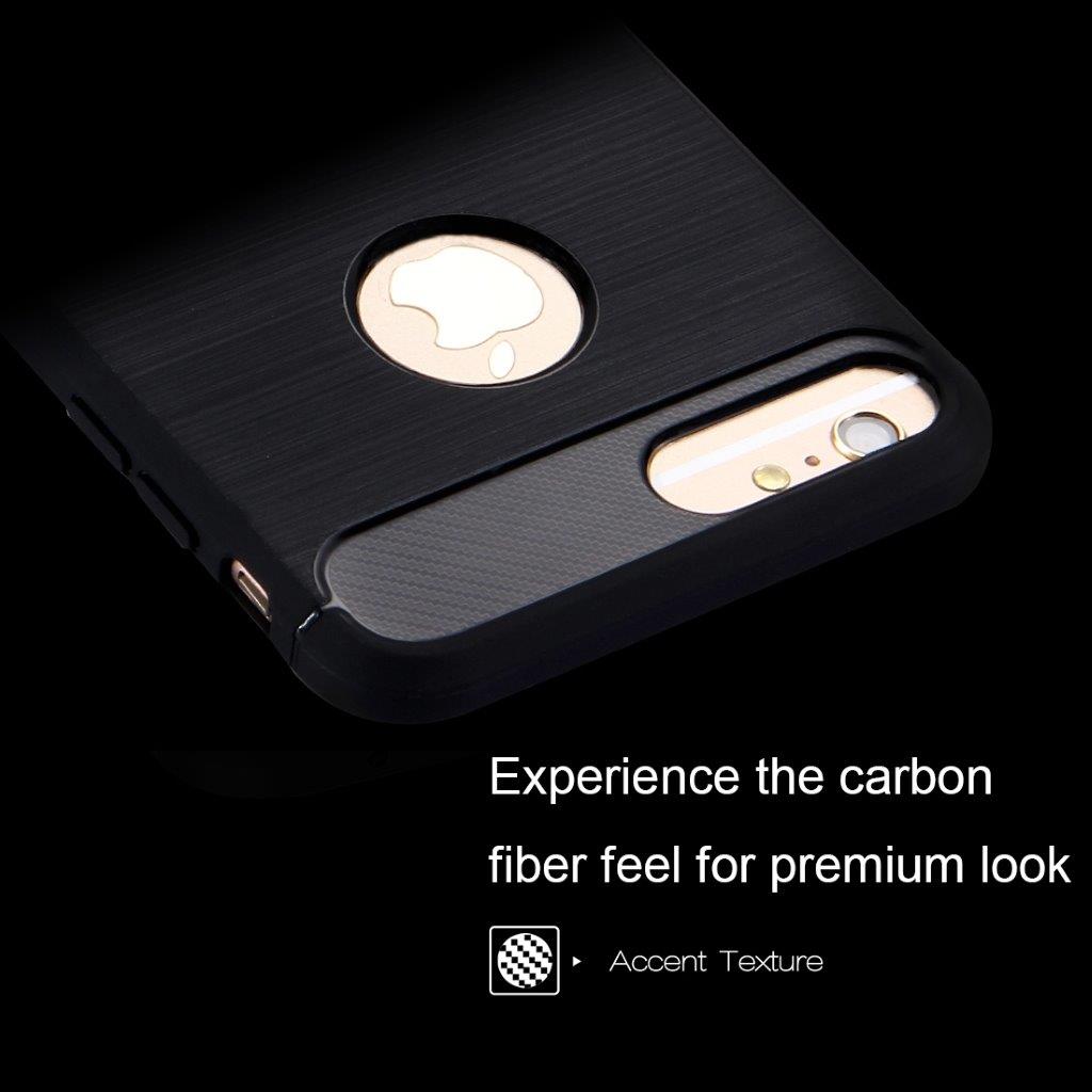 Børstet Carbon Fiber Cover iPhone 7 Plus