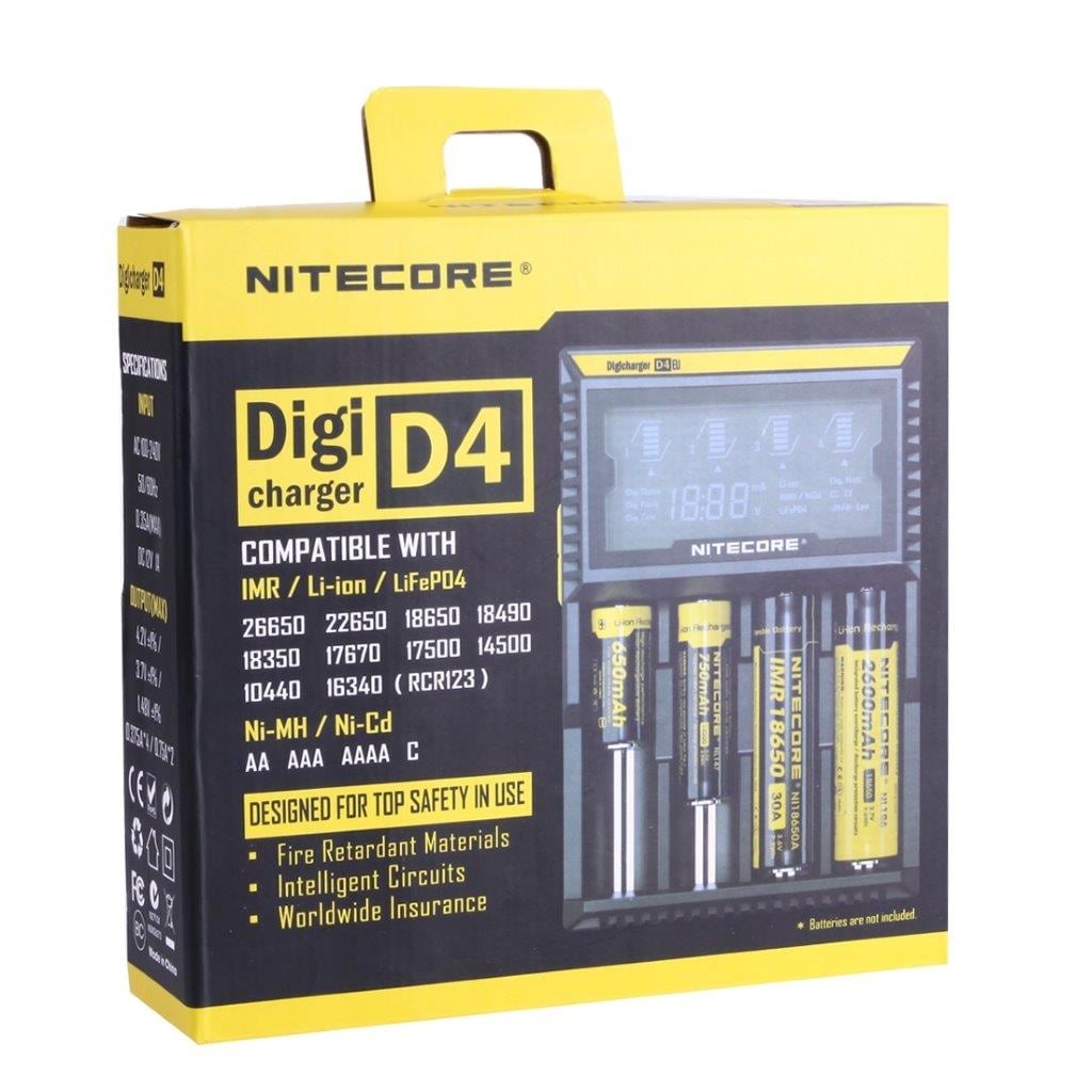 Nitecore D4 Multi LCD Batterilader 18650 14500 mm